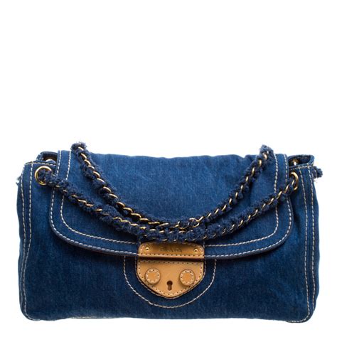 prada blue denim bag|prada evening bag.